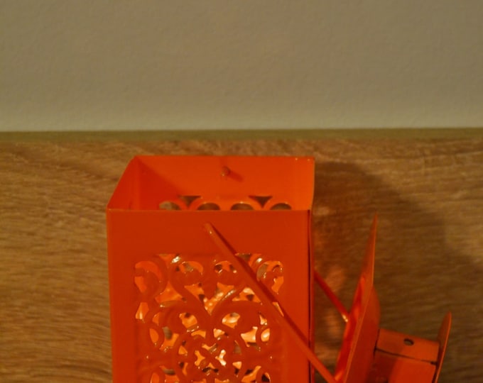 10%OFF Small vintage orange Moroccan metallic lantern/ lanterns