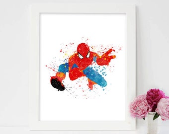 Spiderman Wall Art spiderman painting | etsy Spiderman Wall Art spiderman painting | etsy
