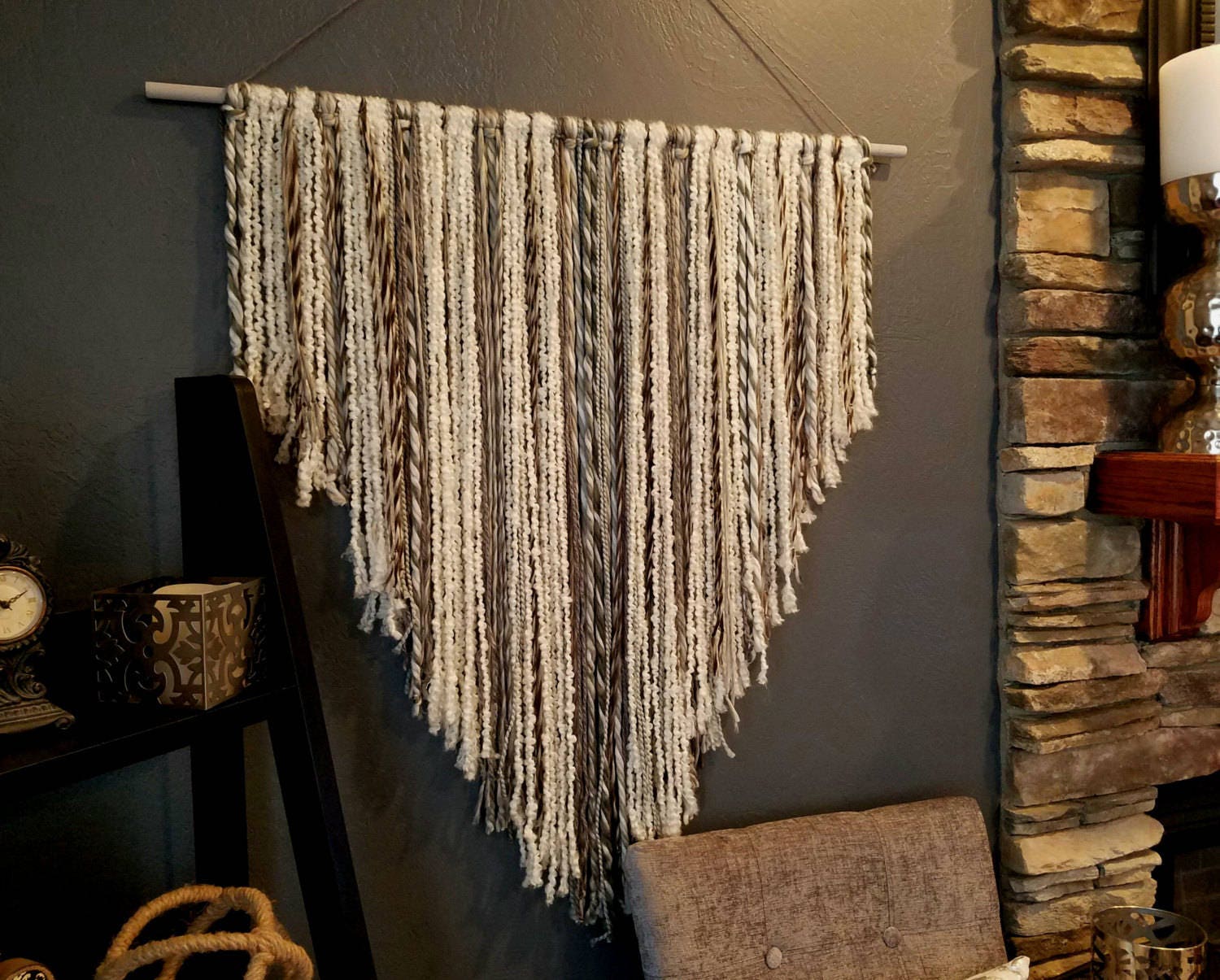 Large wall Art Textured wall Hanging Boho Decor Boho Chic