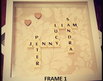 Scrabble Frame, Scrabble, Scrabble Tiles, Scrabble Wall Art, Scrabble Letters, Scrabble Word Gift, Scrabble Card, Scrabble Pictures