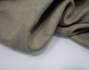 Linen fabric, washed linen, 180gsm, brown color. Linen fabric by the meters, linen by the yard. Vintage linen. For clothes, bedding, textile