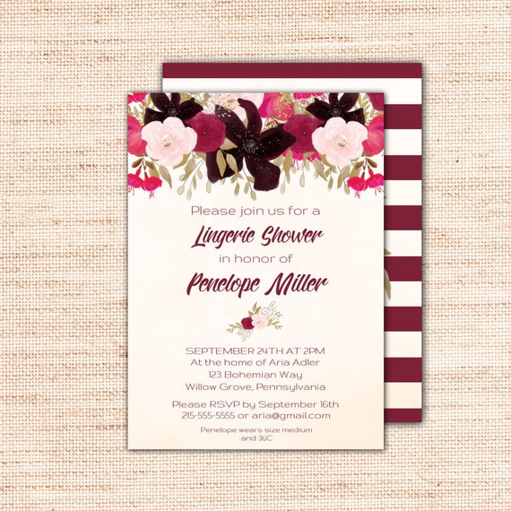 Lingerie Shower Invitation Template 2