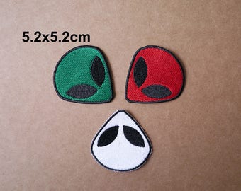 Alien patch, UFO Alien patch, Punk patches, Appliqué Embroidered patch, iron on patches, sew on patch, WS-189