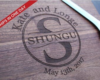 Cutting Board, Board, Wedding Cutting Board, Wood Present, Personalized Cutting Board, Wedding Gift, Custom Board, Cheese Board, Walnut