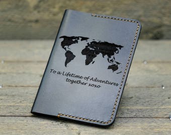 Personalized Passport Cover /Personalized Passport holder / Leather Passport Holder / Wedding Gift / Gift for traveler / Travel Gift PC02#52