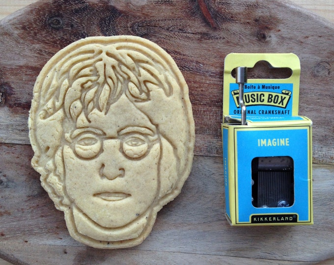 John Lennon face cookie cutter. The Beatles cookie stamp. John Lennon cookies