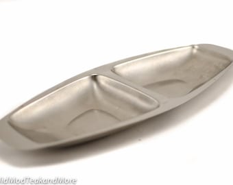 Alfra Alessi Stainless Steel Serving Tray Mid-Century Modern 1847 Rogers Bros. made in Alessi Italy