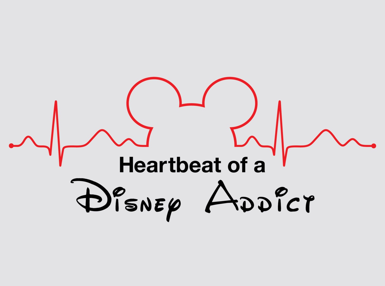 Download Heartbeat of a Disney Addict Decal Vinyl Cricut