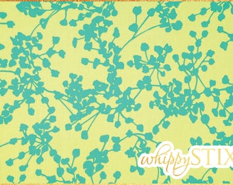 Discontinued! Amy Butler Fabric By the Yard, Coriander Blue Amy Butler for Rowan Fabrics AB-07, BTY Blue Yellow Cotton Quilting Fabric, OOP