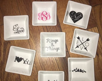 Customized Personalized Jewelry tray ring dish