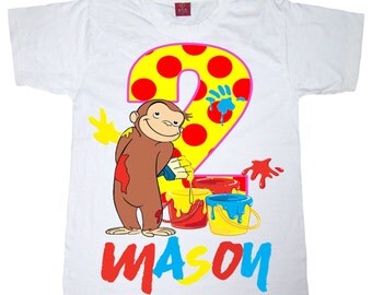 curious george birthday shirt