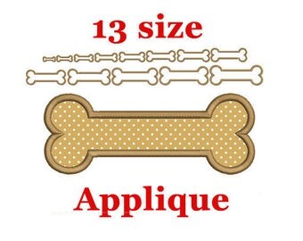 Dog Bone Applique Design. Dog Bone Embroidery. Bone Applique Machine Embroidery Design. Pet Bone Applique. Pet Embroidery Design.