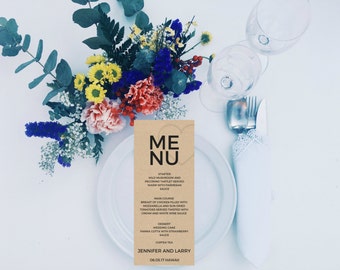Minimalist Menu Template, Wedding Menu, Menu Card Template, Wedding Menu Card Printable, Printable Wedding Menu Template, digital download