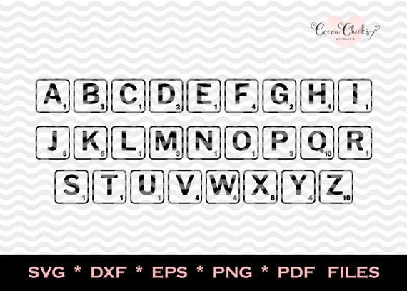 Download Scrabble Font svg / Scrabble font for Cricut / SVG ...