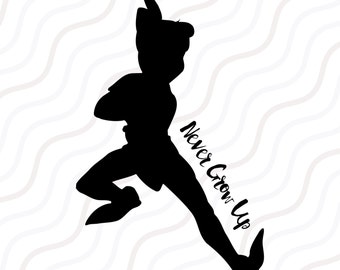 Peter Pan SVG, Peter Pan DXF, Peter Pan Silhouette SVG Cut table Design,svg,dxf,png Use With Silhouette Studio & Cricut_Instant Download