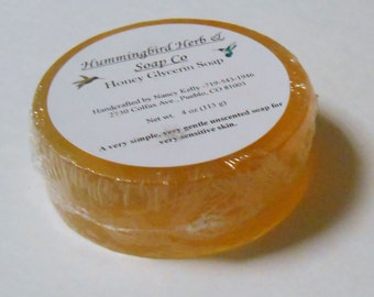 Clear Glycerin Soap-Colorado Honey-Glycerin Soap-SLS Free Unscented