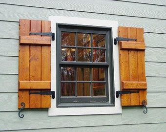 Items similar to Primitive Window Shutters on Etsy