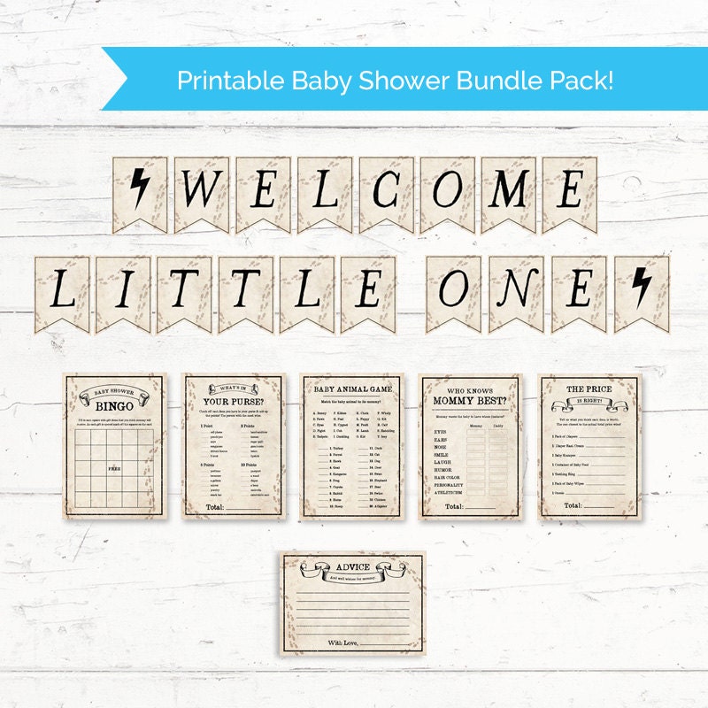 Harry Potter Baby Shower Printable Bundle Pack Printable