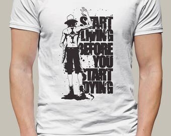 Ace One Piece Anime Fan T-shirt Birthday Hobby Gift