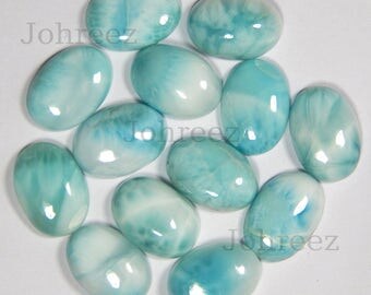 10 Pieces Natural Larimar Cabochon Oval Shape Loose Gemstone cabochon Smooth Polished