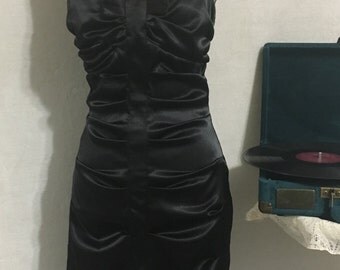 Vintage Black satin party dress