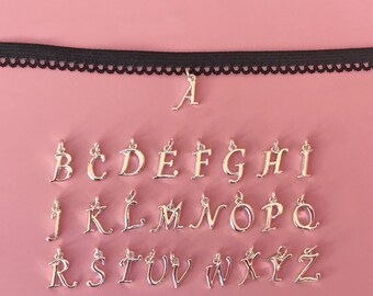 personalized name choker | initial choker | monogram choker