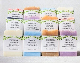 Soap, 100 mini Wedding favor soaps, Wedding soap favors, from my shower to yours, wedding shower favors, Brides Shower, shower favors