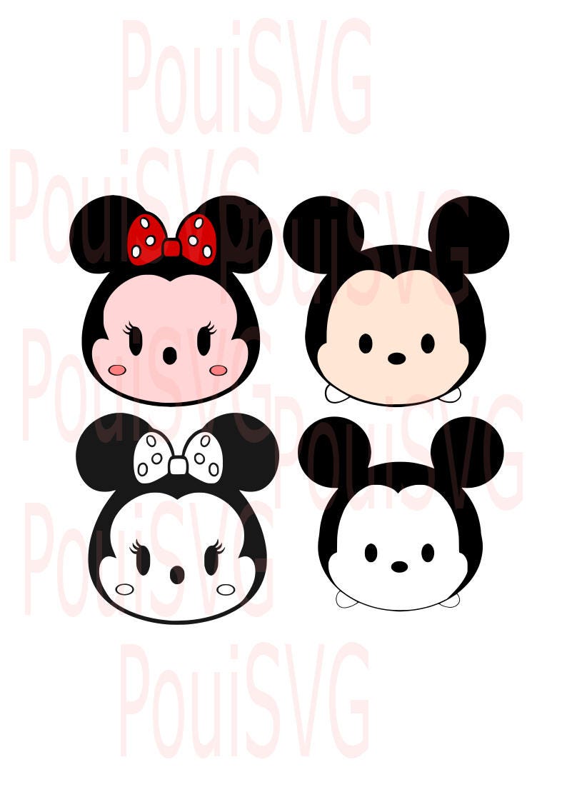 Minnie Mouse Svg Mickey Mouse svg TsumTsum svg Svg cut files Disney SVG files Silhouette Cameo file Cricut svg cutting file tshirt design