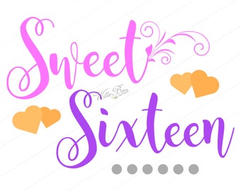 Free Free 261 Happy Sweet 16 Svg Free SVG PNG EPS DXF File
