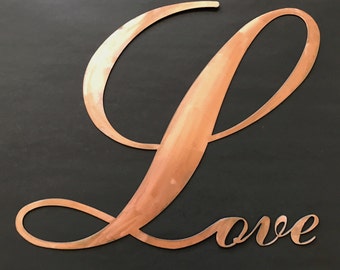 Cursive love sign | Etsy