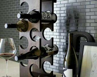 Wooden Wine Rack, tabletop wine rack, Wine Rack, wood wine rack, tabletop wine holder, rustic wine rack, wine lover gift, father's gift