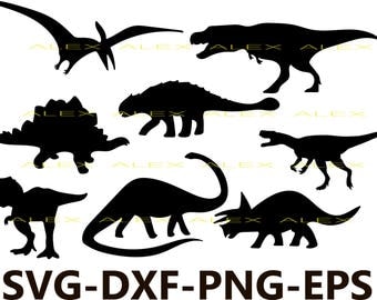70% OFF, Dinosaurs SVG, Dinosaur Silhouette png, eps, svg, dxf, Dinosaur Clipart, Animals Silhouettes, Silhouette Files, Cut Png File