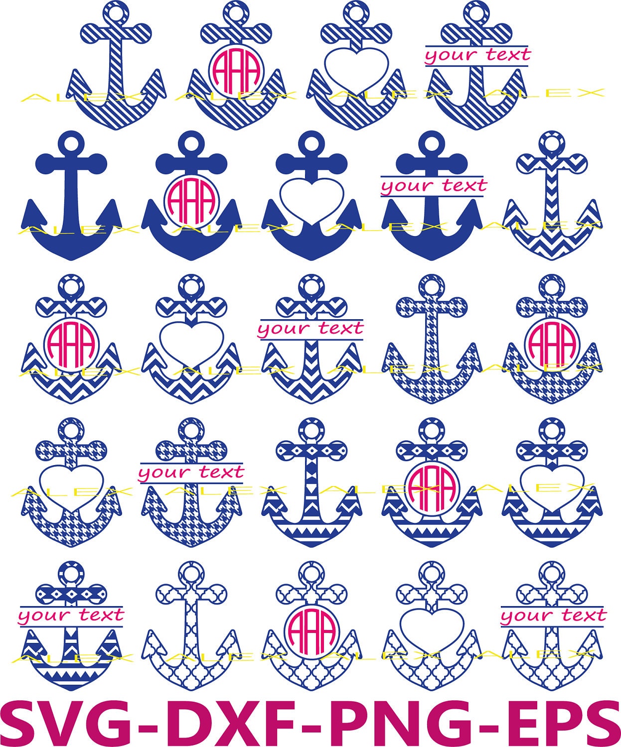 Download 70% OFF Anchor SVG Files Anchors Monogram Svg Files Anchors