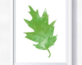 Leaf watercolor | Etsy