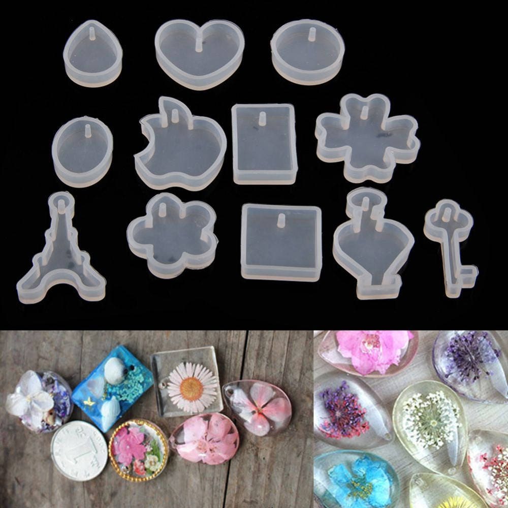 12 Pcs Resin Jewelry Silicone Molds