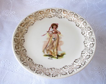 Cake stand Wedding decor Shabby decor English cake stand English porcelain plates Wood Sons cake stand High Tea Plate Tea party Pinky plate