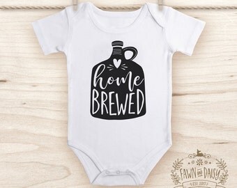 Home Brewed Onesie® - Funny Baby Onesie - Baby Shower Gift - Hipster Baby Clothes