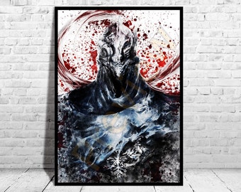 Knight Artorias Of The Abbys Poster Size up to 33"x47" Dark Souls Print Poster Wall Art Watercolor Decor Canvas,Buy 2 Get 3rd FREE,AG236