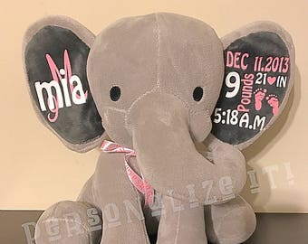 Birth Announcement Stuffed Animal