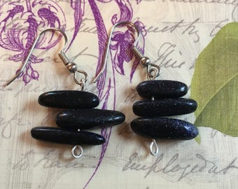 Blue Goldstone Earrings
