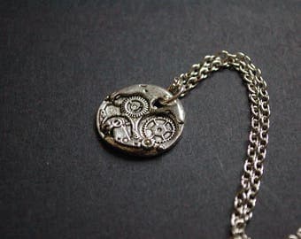 steampunk watch movement necklace