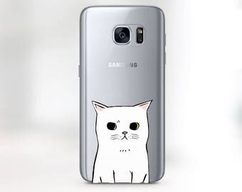 Samsung Galaxy S8 Case Clear Samsung Galaxy S8 Plus Case Cat Samsung Galaxy S6 Case Clear Cute Case Galaxy S7 Case Note 5 Case Cat tpu case