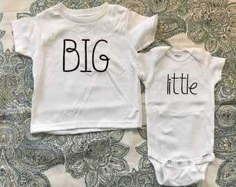 Big and Little shirts, Big brother, big sister, little brother, little sister, sibling shirts, big and little, siblings, shirts, set