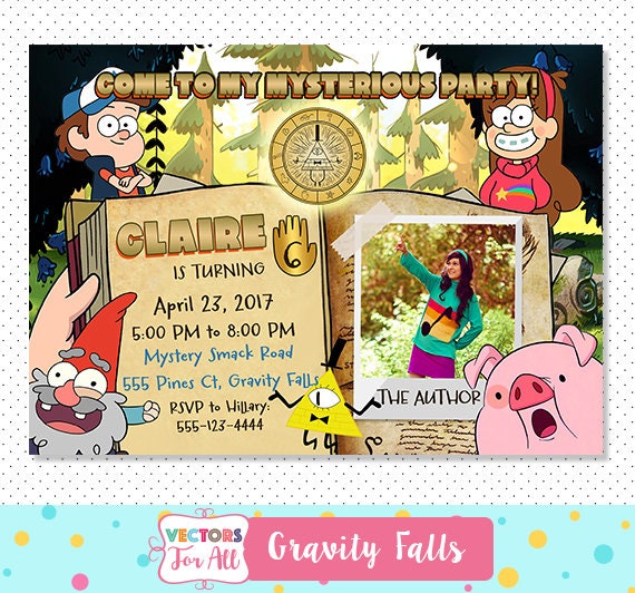 Gravity Falls Party Digital Invitation Gravity Falls Party