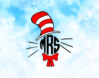 Cat In The Hat Svg, Dr. Seuss Svg, Dr Seuss Svg Files, Cat in the hat Cricut Files, Thing Silhouette Files