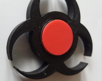 Mini Biohazard spinner fidget stress release toy every day carry, unique gift cheap fidget spinner, focusing toy, hand made,