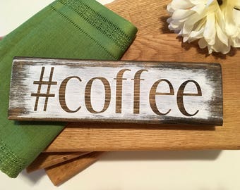 Wooden #coffee Sign, Farmhouse Kitchen Sign