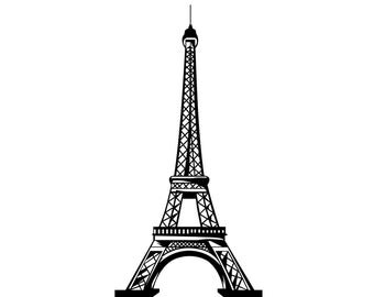 Eiffel Tower Paris Graphics SVG Dxf EPS Png Cdr Ai Pdf Vector Art Clipart instant download Digital Cut Print File Cricut Silhouette Decal