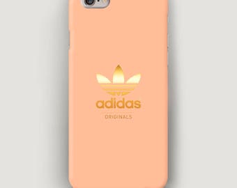 Peach iPhone 6S Case Adidas, iPhone 6 Plus Case Gold, iPhone SE Case, Adidas iPhone Case, iPhone Cover, Case for iPhone 7, Galaxy S5 Case