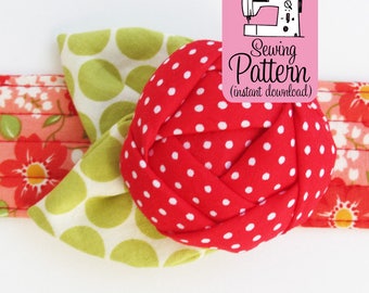 Rose Pincushion Cuff PDF Sewing Pattern | Sew a wearable wrist bracelet flower pin cushion.